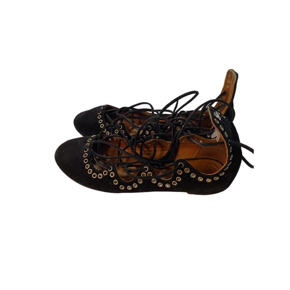 Isabel Marant Lace Ballet Flats Faux Suede Womens Size 35 - Picture 1 of 8